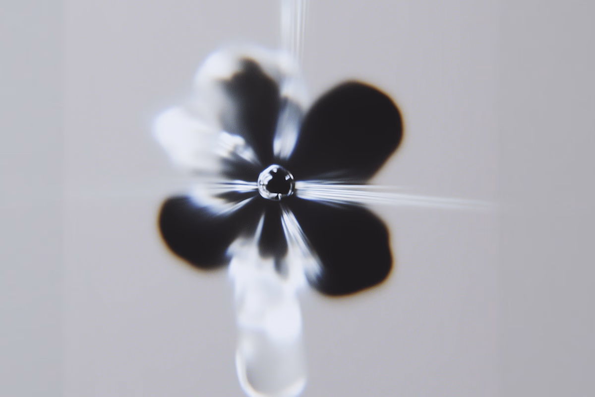 Abstract glass flower